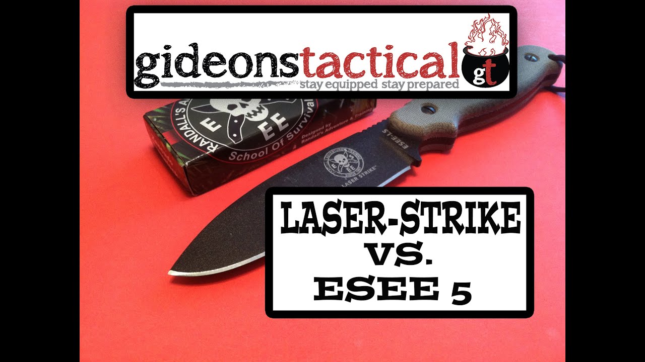 ESEE Laser Strike vs. ESEE 5 Knife Comparison YouTube