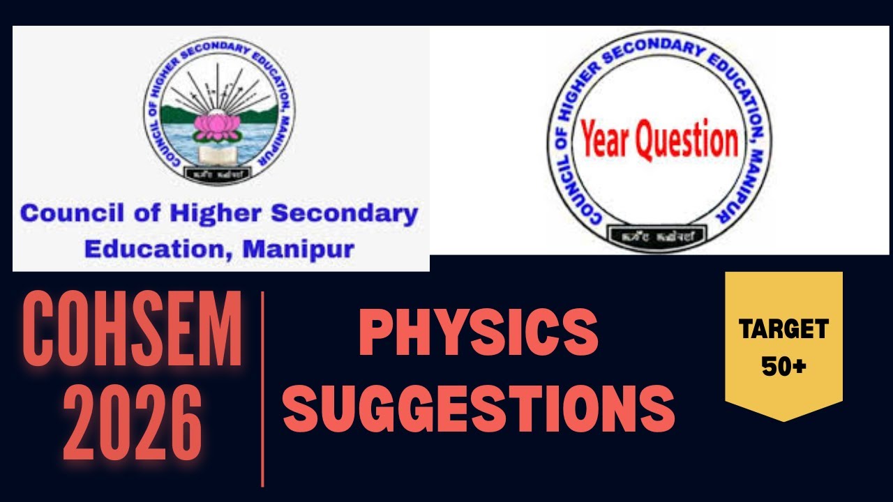 COHSEM Physics 2026 Leaked Pattern? | Sure Shot 5 Mark Questions ...