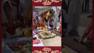 शिलान्यास कार्यक्रम at Ashram of His Holiness Srila Bhakti Vigyana Goswami Maharaj ji