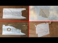 How to make sharla kite with plastic bag at home  flying test  tatu kite making with shopping bag