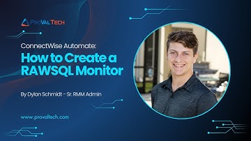 ConnectWise Automate: How to Create a RAWSQL Monitor