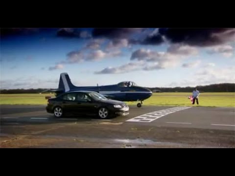 Saab 9-3 VS Jet Race on Top Gear