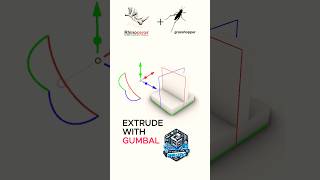 Rhino 3D : Gumball Extrude Mode #rhino3d  #rhinoceros3d