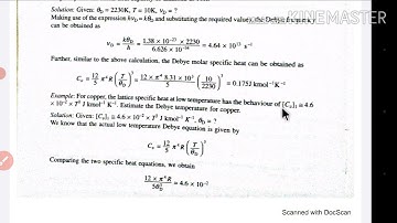 Solved problem from Debye model