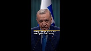 Erdogan says Israel will 'set sights' on Turkey | AJ #shorts Resimi