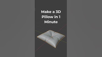 3D PILLOW in 1 Minute | Easy Blender Tutorial  #shorts #blender #tutorials #blendertricks