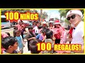 REGALANDO 100 JUGUETES A NIÑOS EN LA CALLE!