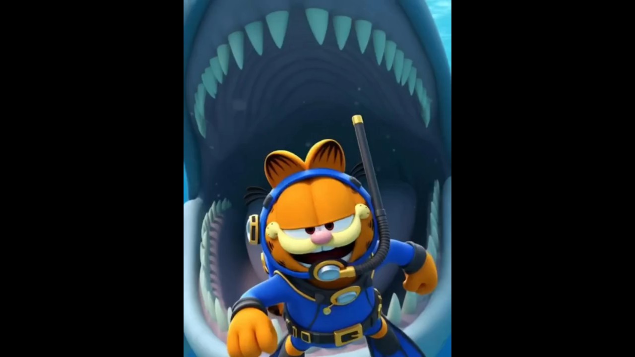 🐋Whale's Stomach Adventure Garfield's Outrageous #insideout2 #cartoon #cat#funny#kitten #shortsvideo
