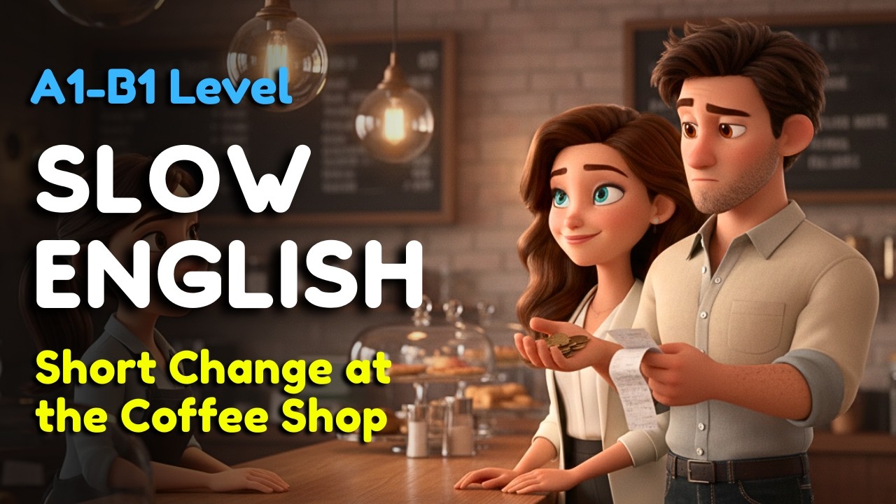 Short Change at the Coffee Shop | Easy English Listening for Beginners (A1–B1)