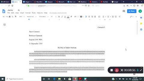 ENGL 1100 - WP1 - Example of Draft Formatting