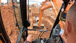 Digging out manhole box