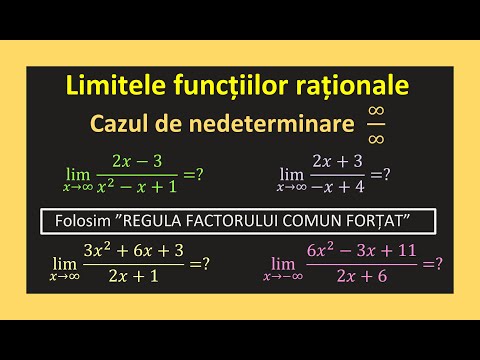 Limite de functii clasa 11 cazuri nederminare infinit pe infinit Exercitii(Invata Matematica Usor)