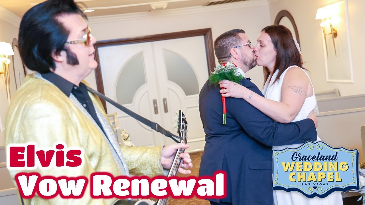 Церемония обновления брачных обетов Анжель и Гаэтана в стиле Элвиса Пресли в Лас-Вегасе | Часовня...