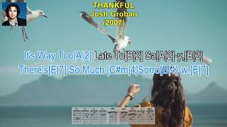 Video thumbnail of "Thankful - Josh Groban (Lyrics) & (Guitar Chords)"