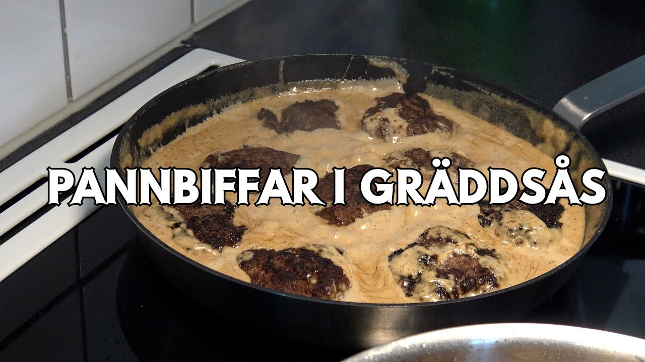 Pannbiff i gräddsås
