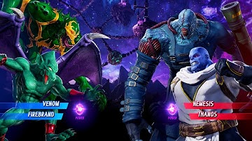 Carnage & Firebrand vs Nemesis & Thanos (Very Hard) - Marvel vs Capcom | 4K UHD Gameplay