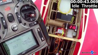 DLE-30 Tuning Result 2: Full Throttle Cut to Idle