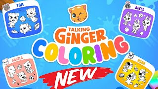 Talking Ginger Coloring New Game for Android ios screenshot 2