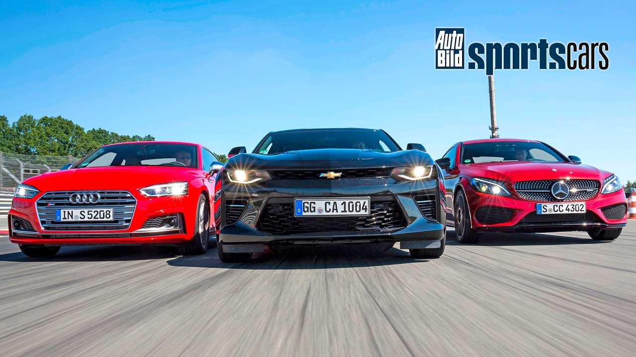 Drag Race 16 Audi S5 Vs Chevrolet Camaro Ss Vs Mercedes Amg C43 Auto Bild Sportscars Youtube