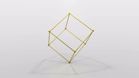 Gold Outline Cube 4K Loop Stock Motion Graphics