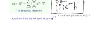 P11 7-10 Using Binomial to find specific term
