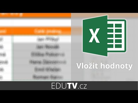 Vložit jako hodnoty v Excelu