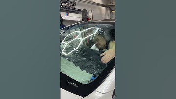 Model 3 Tesla getting 70% nano ceramic windshield tint heat and UV protection film!