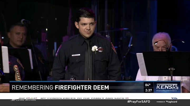 Fellow SAFD firefighter Robert Arranada speaks on ...