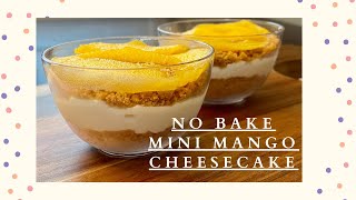 No-Bake Mini Mango Cheesecake