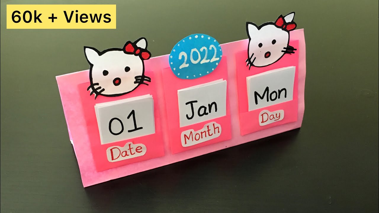 how-to-make-hello-kitty-desk-calendar-with-paper-hello-kitty-desk