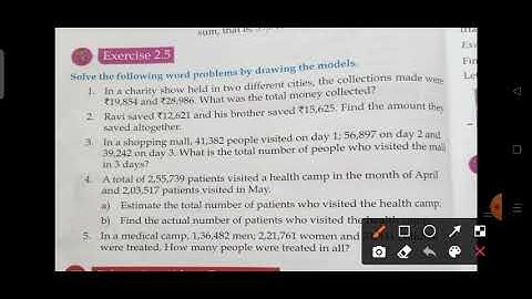 Class 4, Maths Exercise 2.5, word problems