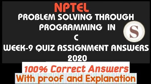 Problem solving through Programming In C||WEEK-9 Assignment Answers||#NPTEL||#SKumarEdu||#C| 3)doubt