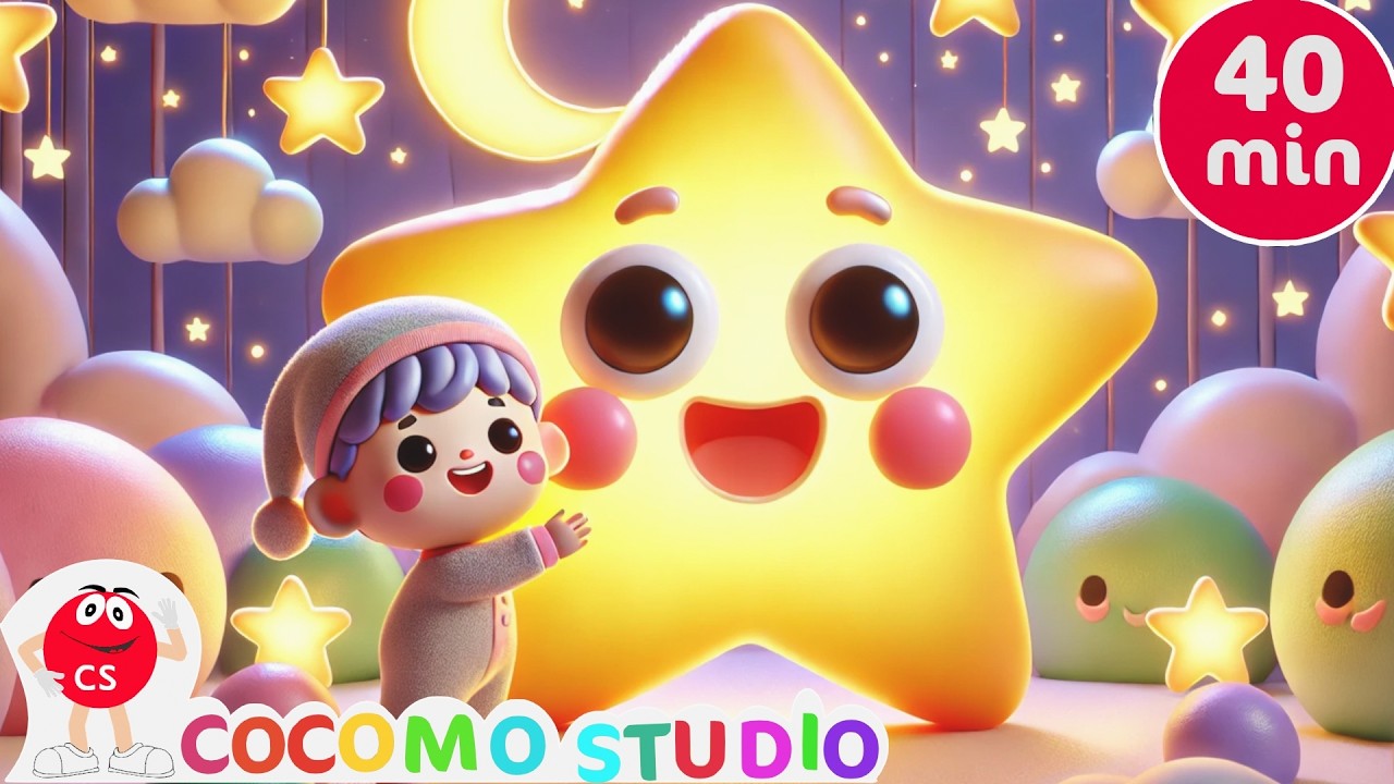 «Мерцай, мерцай, маленькая звёздочка» 🌙🎶 | Детская песенка для малышей, младенцев и детей дошколь...