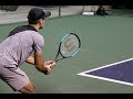 Borna Coric vs Albert Ramos-Vinolas - Indian Wells 2018. Warm up and parts of match. First row seat!