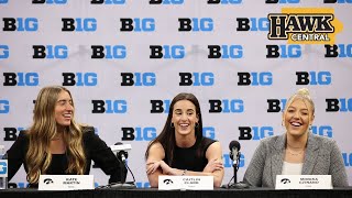 Iowa women's basketball players Caitlin Clark, Kate Martin and Monika Czinano talk upcoming season