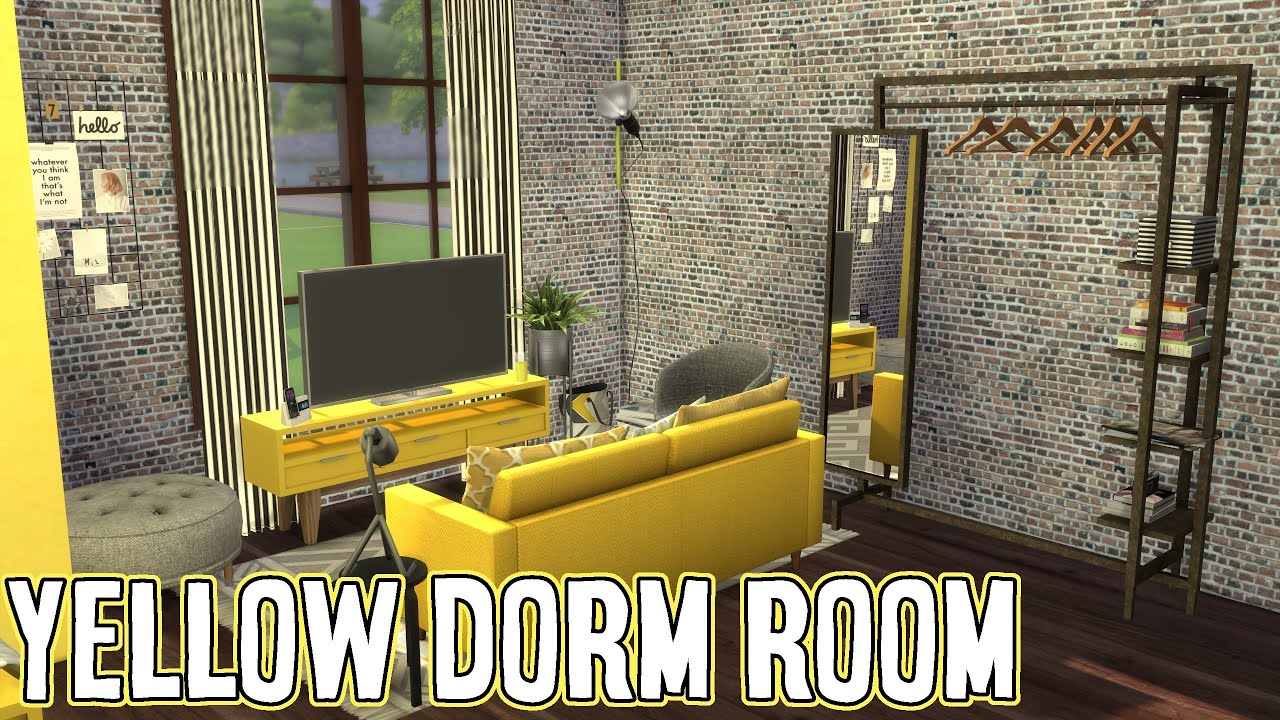 SIMS 4 SPEED BUILD // YELLOW DORM ROOM