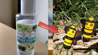 How to make honey bee from waste bottles //DIY HONEYBEE 🐝🐝#homedecor #miniature #creativity
