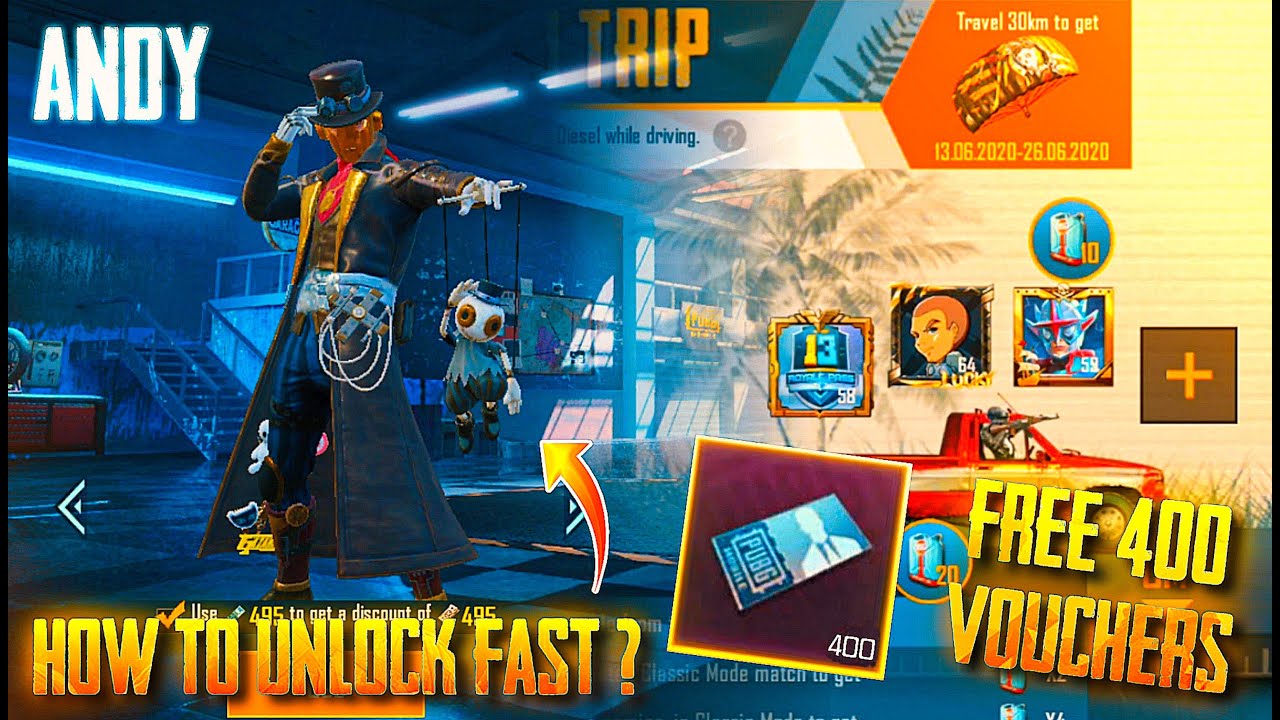 FREE 400 CHARACTER VOUCHERS HOW TO UNLOCK ANDY CHARACTER FAST ROAD