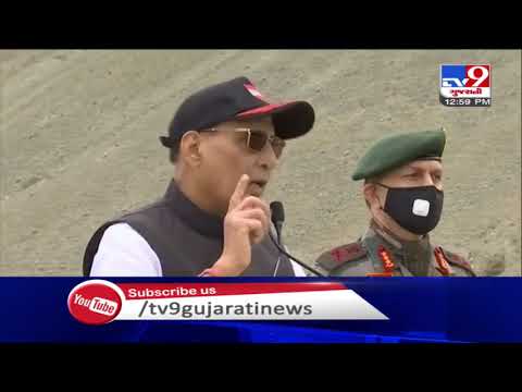 Not an inch of our land can be taken: Defence minister Rajnath Singh in Ladakh | TV9News