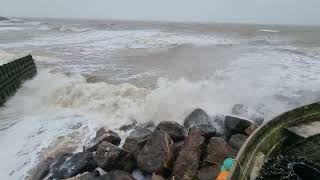 Stormy seas in windy Ventnor Isle Of Wight