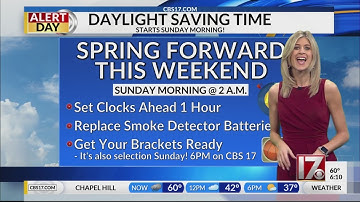 Daylight Saving Time begins Sunday