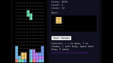 I Built Tetris in ASCII with Colors! Pure JS Retro Game