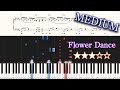 Flower Dance - DJ OKAWARI - Medium Piano Tutorial   Sheets [Piano Arrangement]