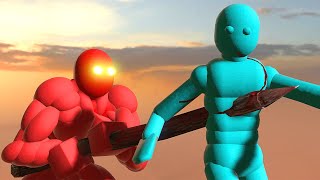 Ultra Power NPC fights the Smart AI! OVERGROWTH with Active Ragdoll Physics