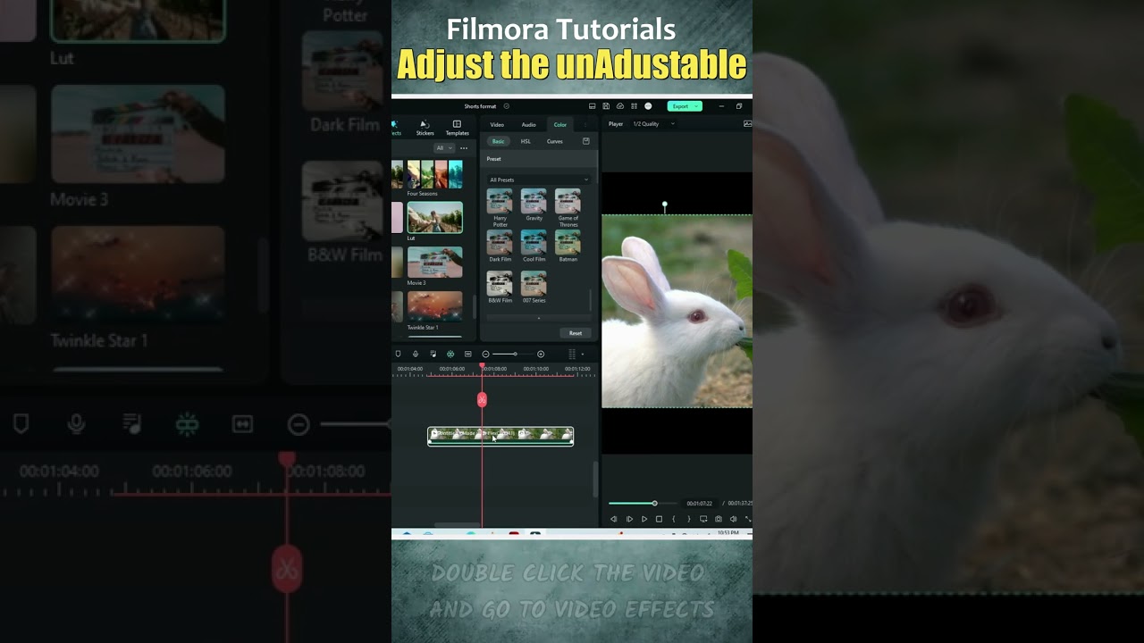 How to Adjust the Color Grading Presets in Filmora