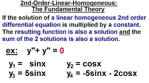 Differential Equation - 2nd Order Linear (4 of 17) The Fundamental Theory