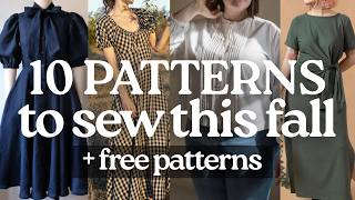 Sew your dream Autumn wardrobe 🍂 10 indie & FREE sewing patterns! DIY fall fashion inspiration 🍁
