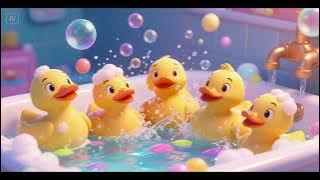 Five Little Ducks and the Tub Time Fun 🦆🛁🎶 | Fun Bath Time Kids Song