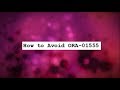 Avoiding ORA 01555