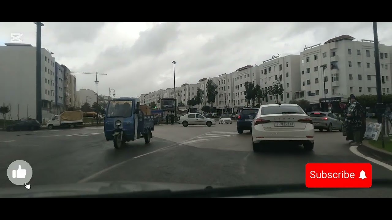 شوارع طنجة تحت جو شتوي .